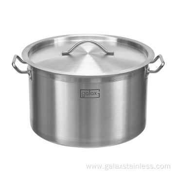 SS201 Stainless steel stock pot with induction bottom